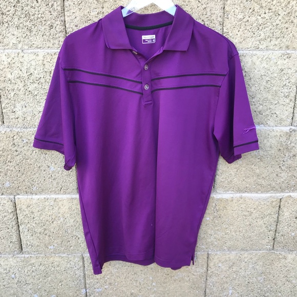 T-Shirt Homme Slazenger Violet Mélange Coton Taille S Manches Courtes - Occasion